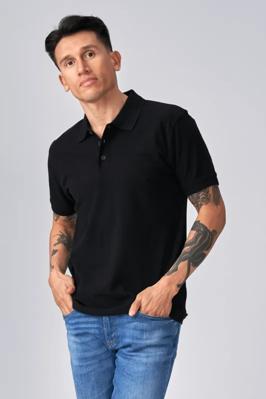 Basic Polo - Sort sold by Teeshoppen