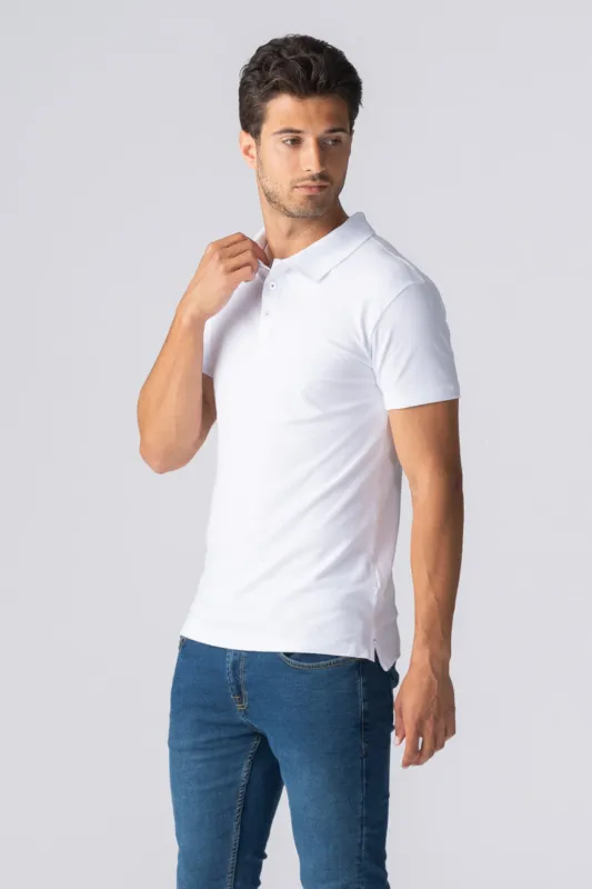 Muscle Polo Shirt - Hvid sold by Teeshoppen