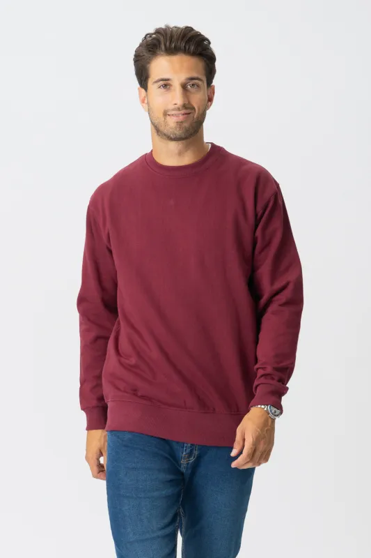 Basic Crewneck - Bordeaux Rød made by Teeshoppen
