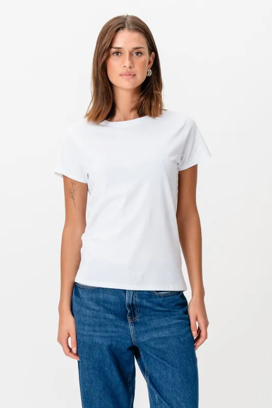 Basic T-shirt - Hvid made by Teeshoppen