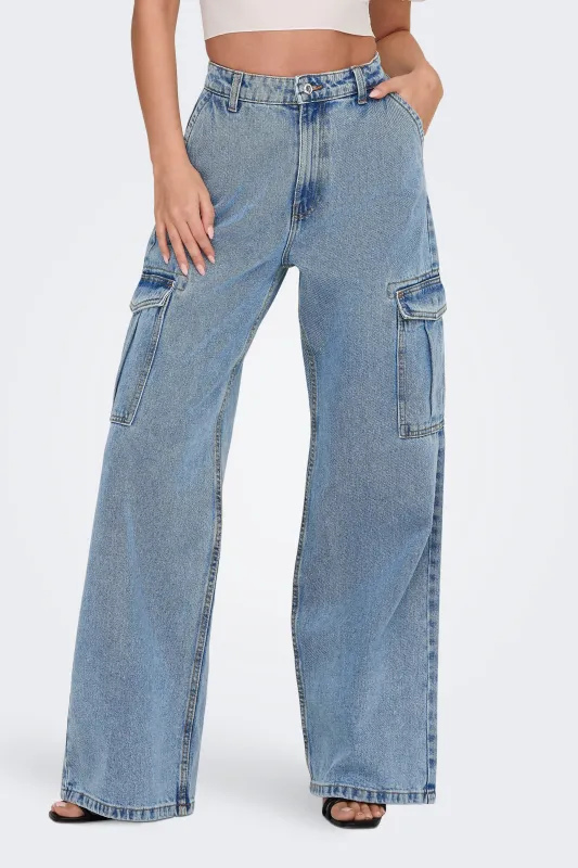 Hope High Waist Denim Jeans - Dark Blue Denim sold by Teeshoppen