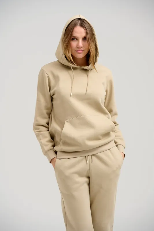 Basic Hoodie Sweat - Mørk Beige sold by Teeshoppen