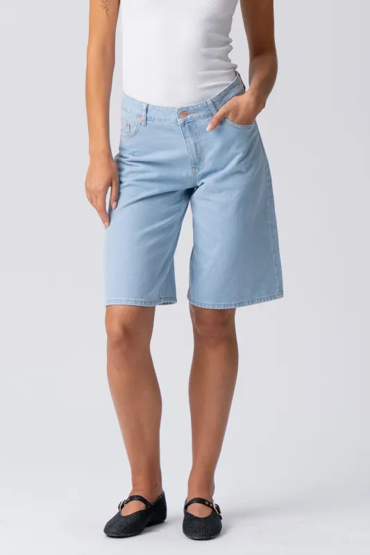 Denim Jorts - Light Blue Denim sold by Teeshoppen