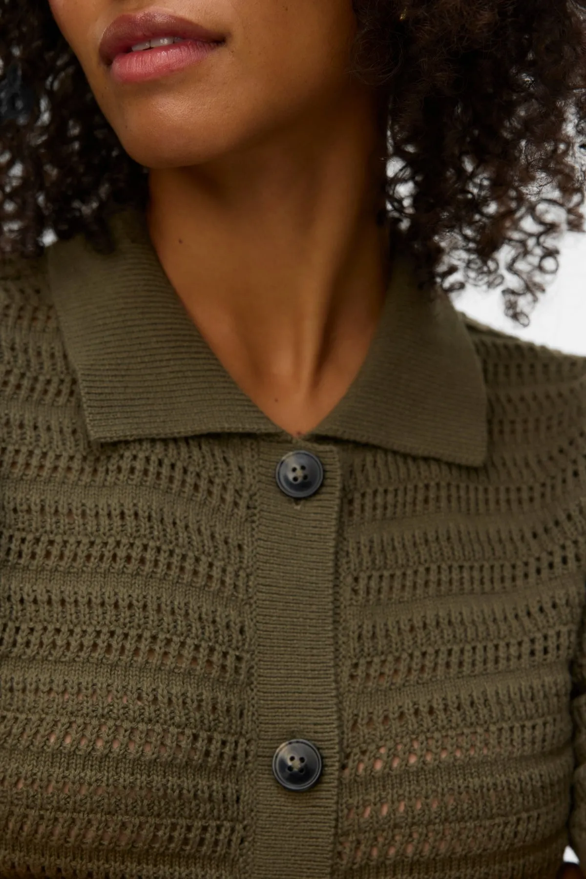 Hayley Poloneck Cardigan - Kalamata sold by Teeshoppen product image thumbnail 3