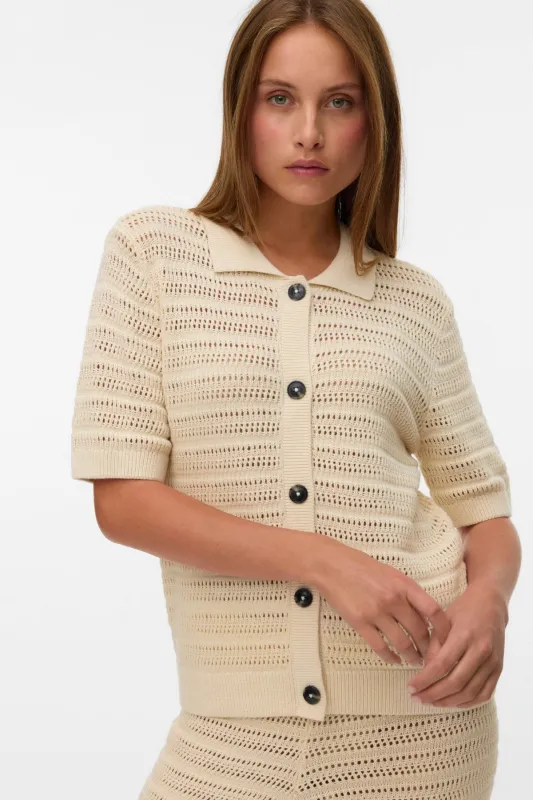 Hayley Poloneck Cardigan - Birch sold by Teeshoppen