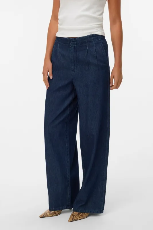 Rae Wide Jeans - Mørkeblå Denim made by Vero Moda