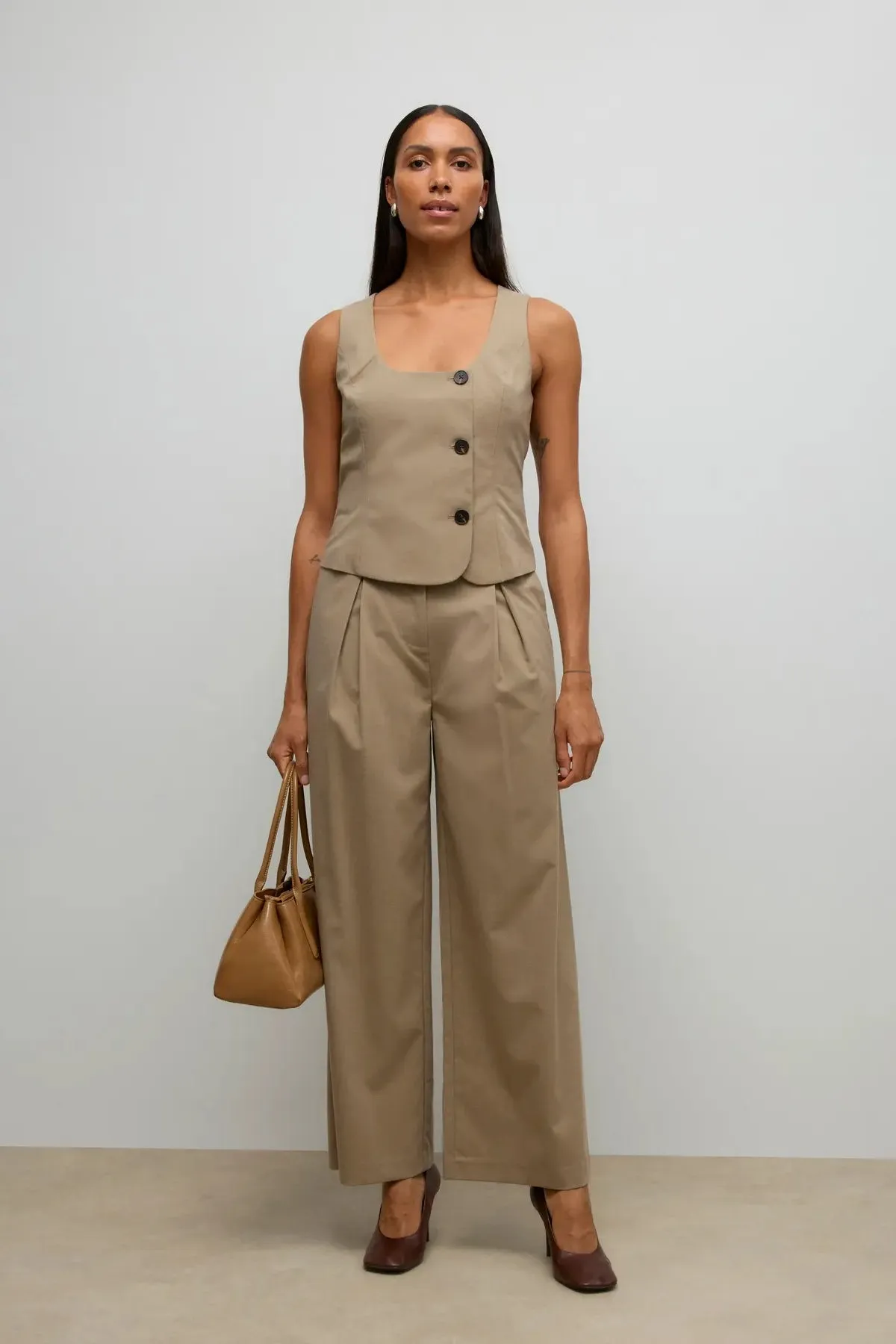 Ayah U-Neck Vest - Dune Melange sold by Teeshoppen product image thumbnail 2