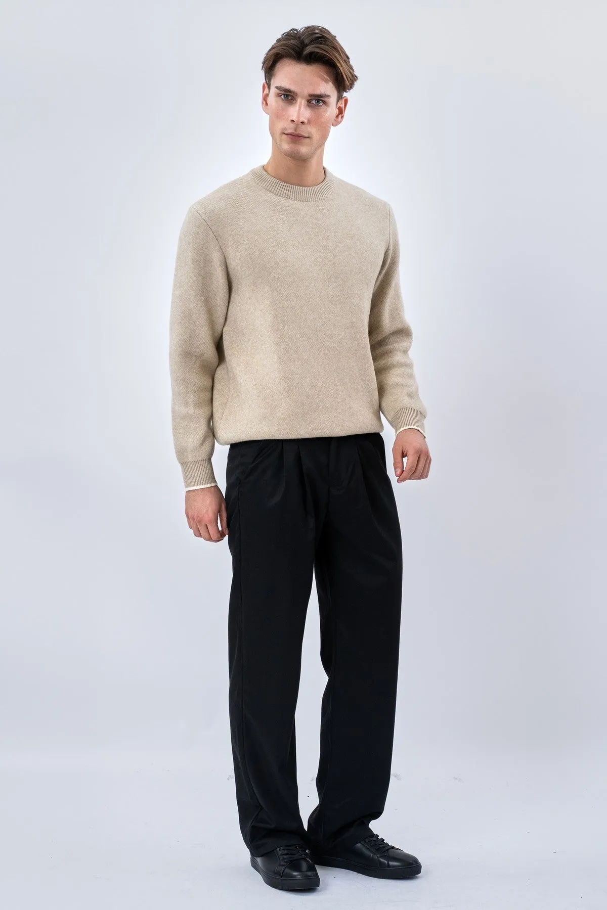 Crewneck Sweater - Beige sold by Teeshoppen product image thumbnail 2