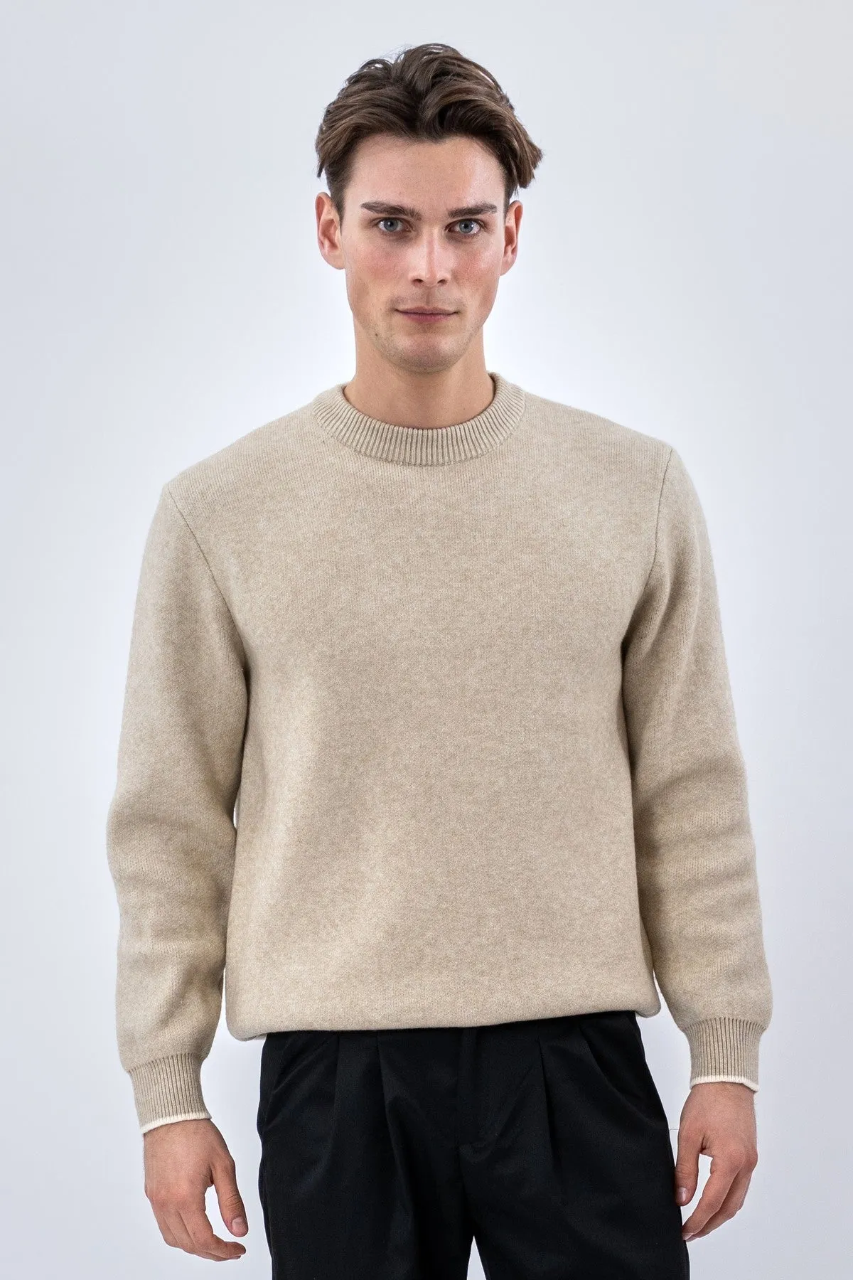 Crewneck Sweater - Beige sold by Teeshoppen