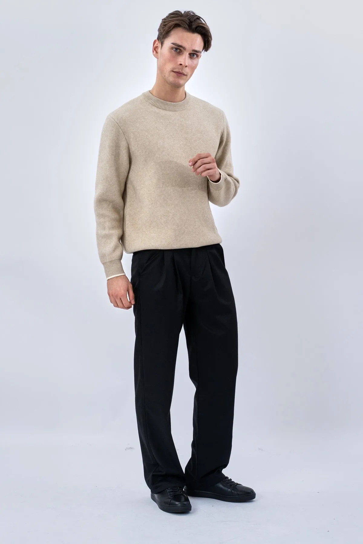Crewneck Sweater - Beige sold by Teeshoppen product image thumbnail 3