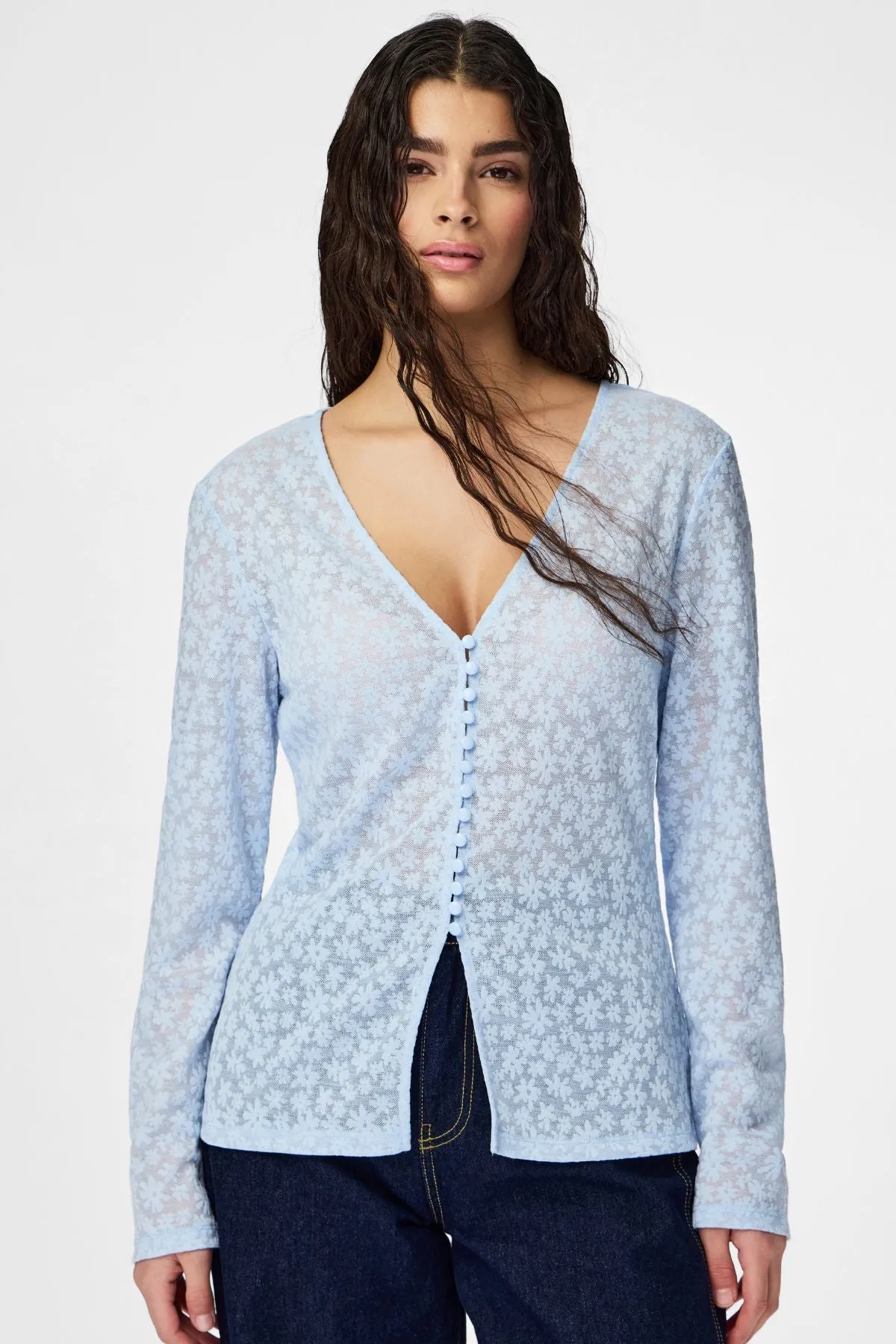 Baisy Cardigan - Cashmere Blue sold by Teeshoppen