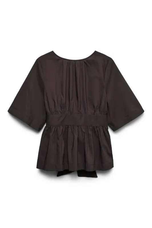 Friba 2/4 Detail Top - Chocolate Torte made by Vero Moda