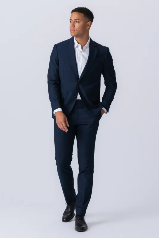 Premium Enkeltradet Jakkesæt - Navy made by Teeshoppen