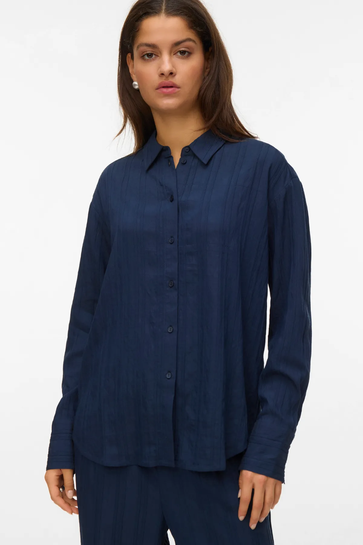 Irine Skjorte - Navy Blazer sold by Teeshoppen