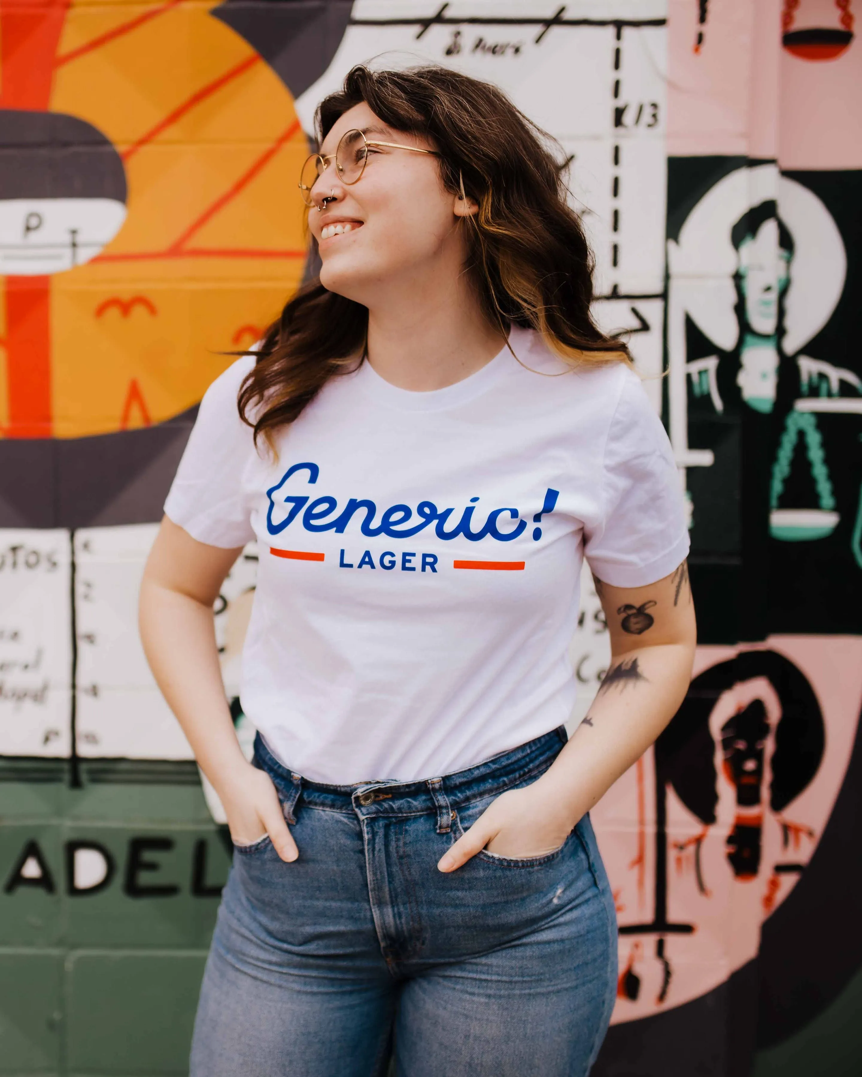 Generic! T-shirt (White) sold by Little Brown Jug