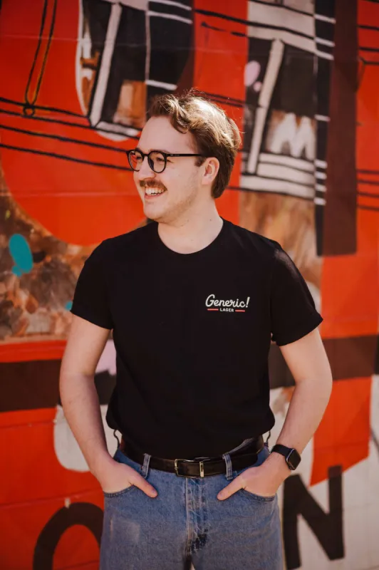 Generic! T-shirt (Black) sold by Little Brown Jug