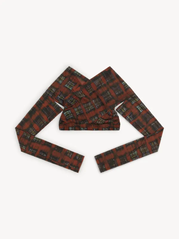 Anti Cross Over Top Acid Plaid Ginger sold by KNWLS