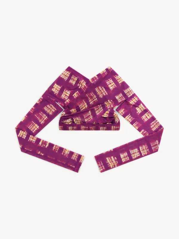Anti Cross Over Top Acid Plaid Purple sold by KNWLS