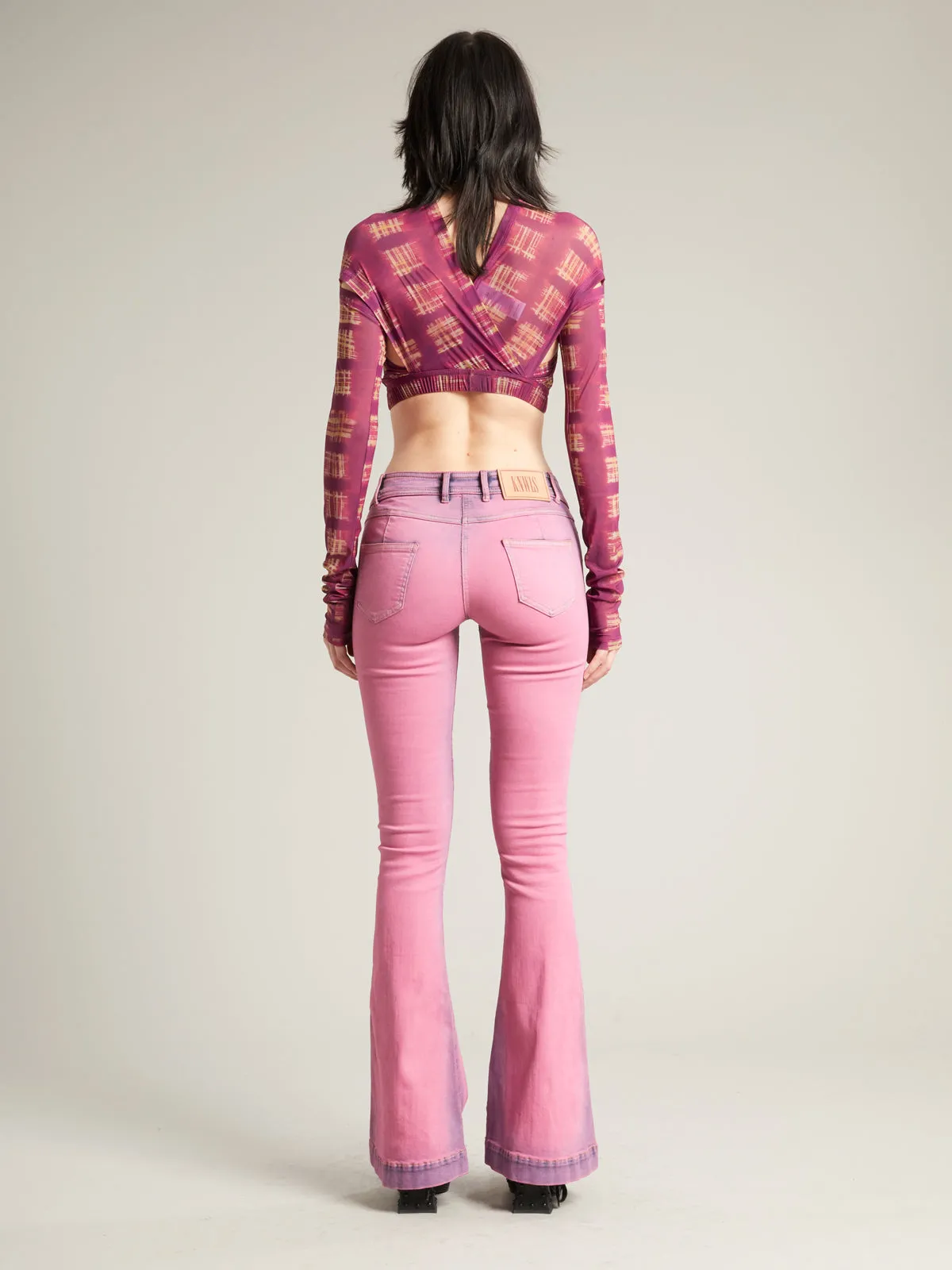 Anti Cross Over Top Acid Plaid Purple sold by KNWLS product image thumbnail 5