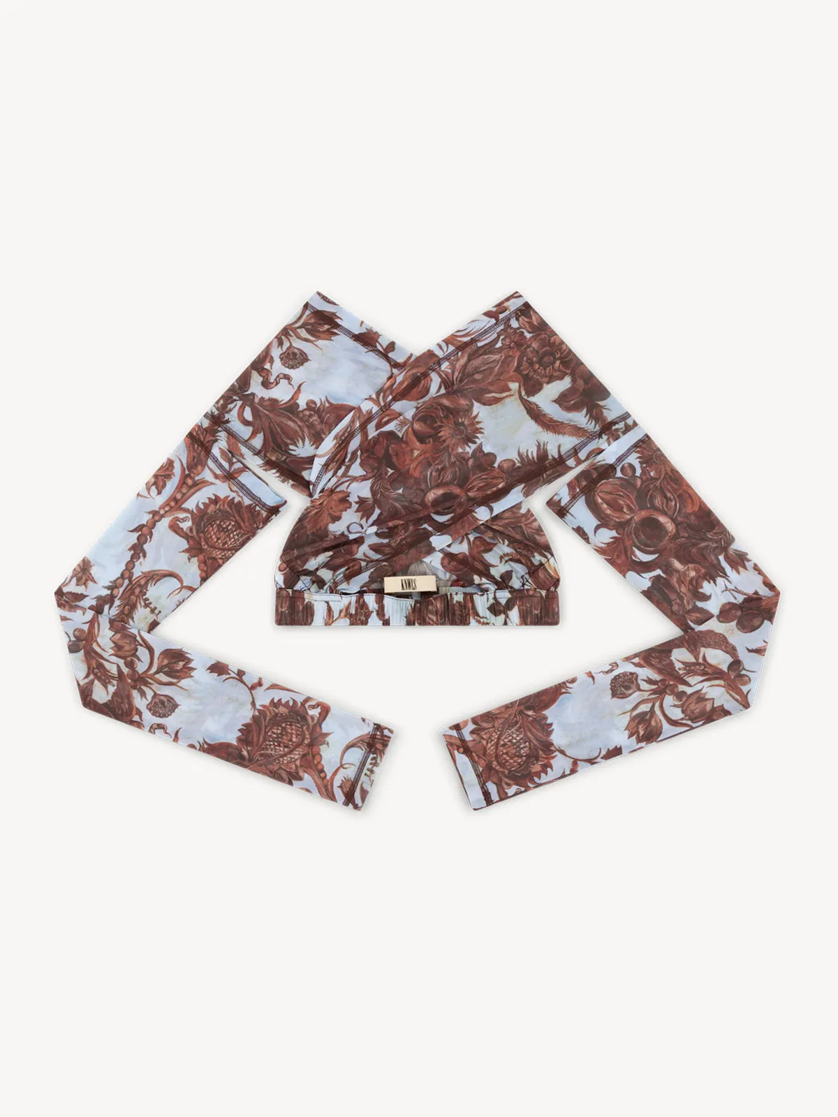 Anti Cross Over Top Wildflower Emboss Blue sold by KNWLS