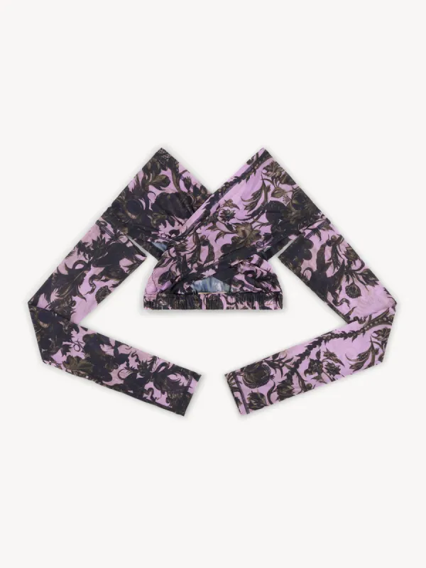 Anti Cross Over Top Wildflower Emboss Pink sold by KNWLS