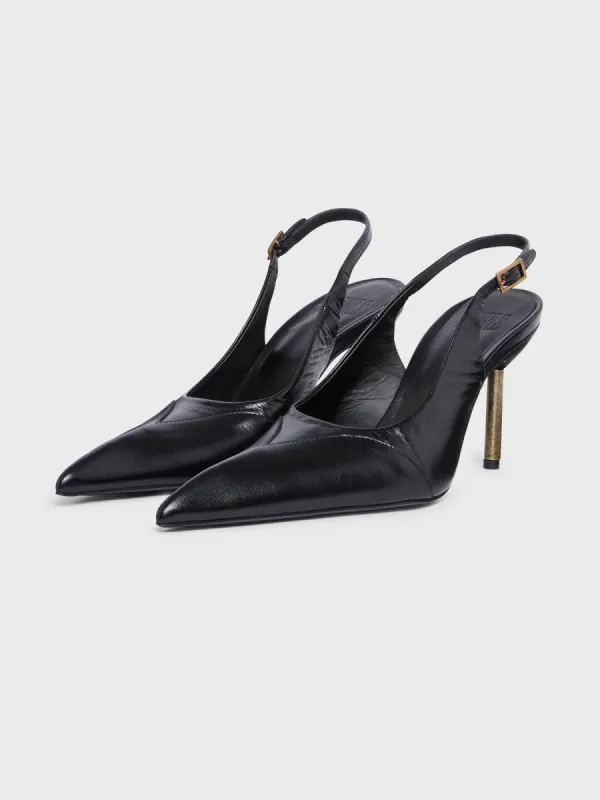 Carmine Mules Black sold by KNWLS