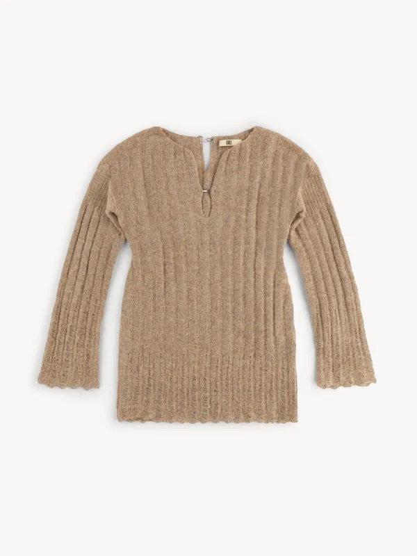 Cosma Dress Melange Beige sold by KNWLS