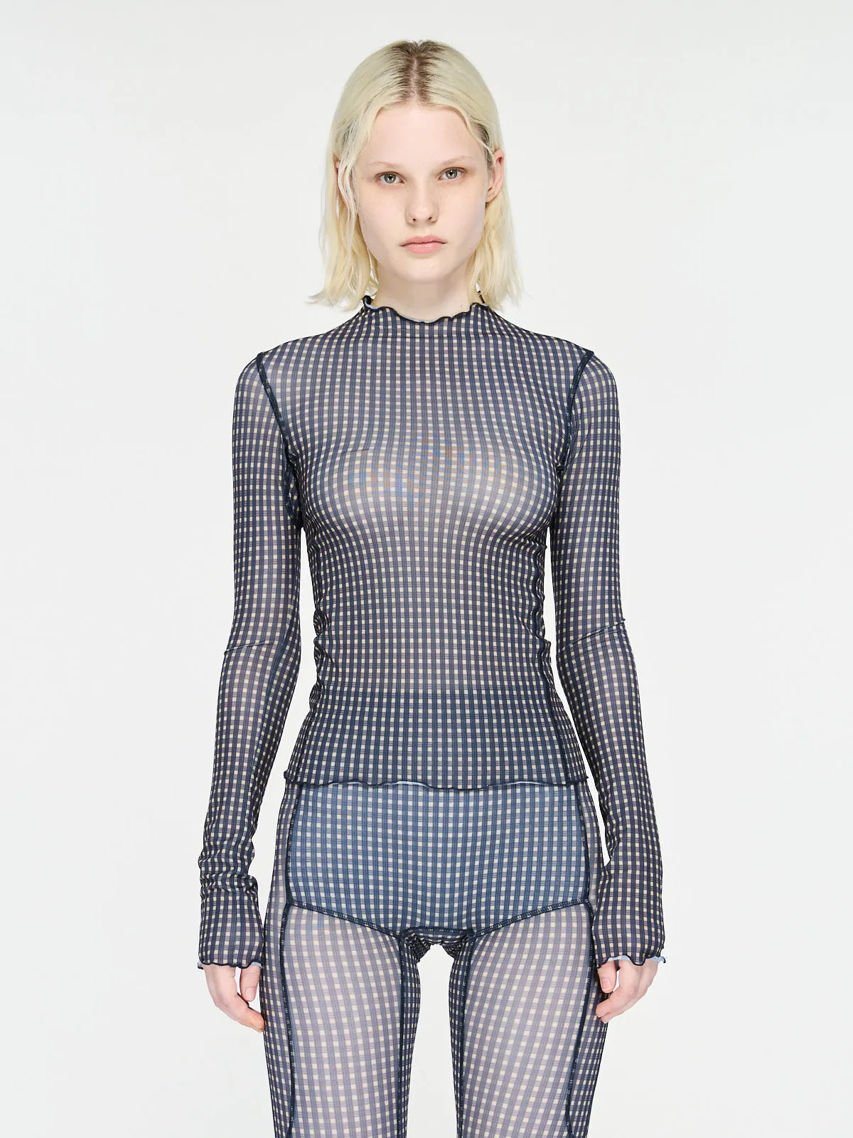 Halcyon Top Mini Check sold by KNWLS