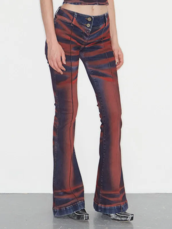 Harley Jeans Crease Red made by KNWLS