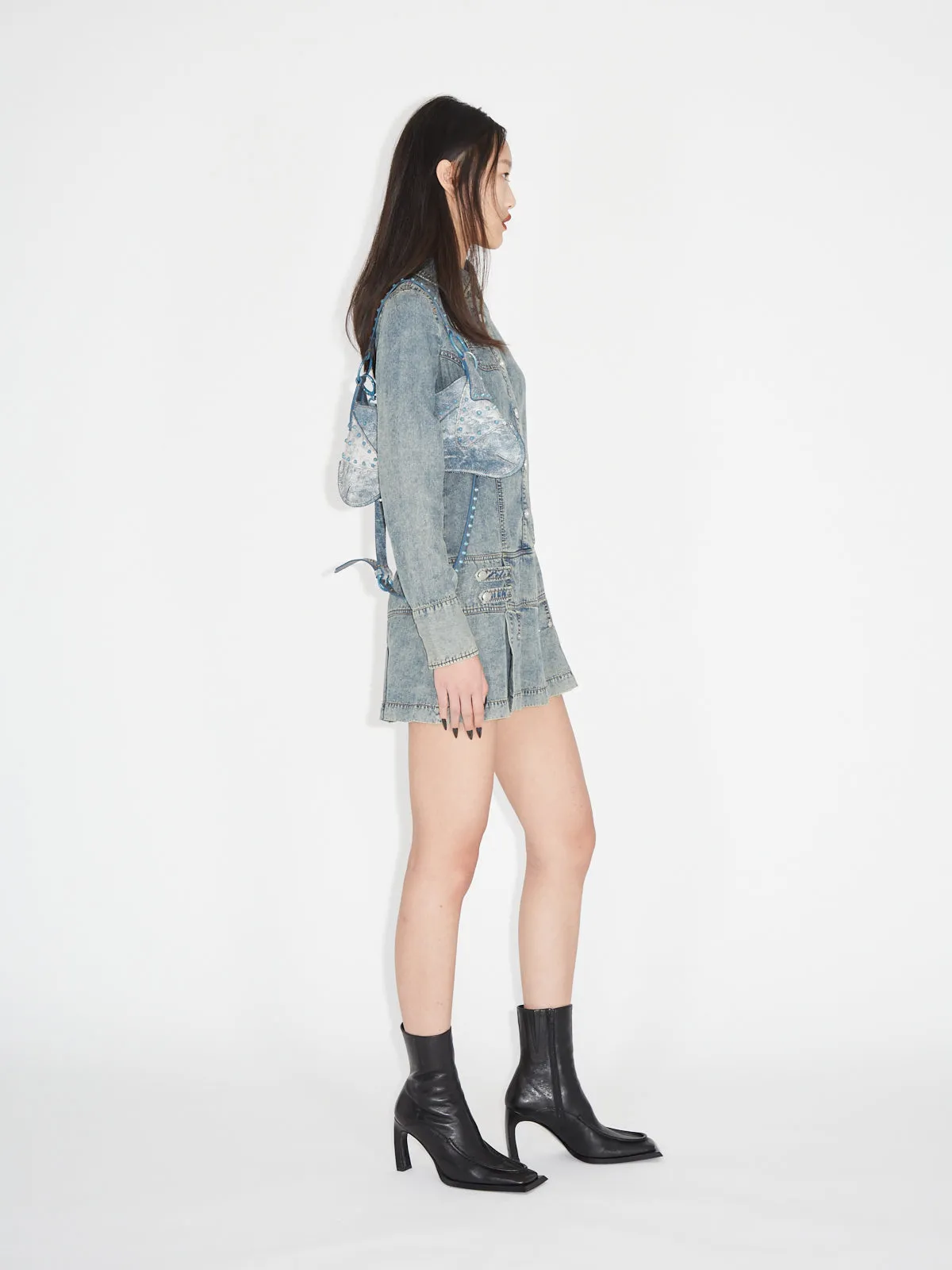 Issa Shirt Dress Washed Blue sold by KNWLS product image thumbnail 2