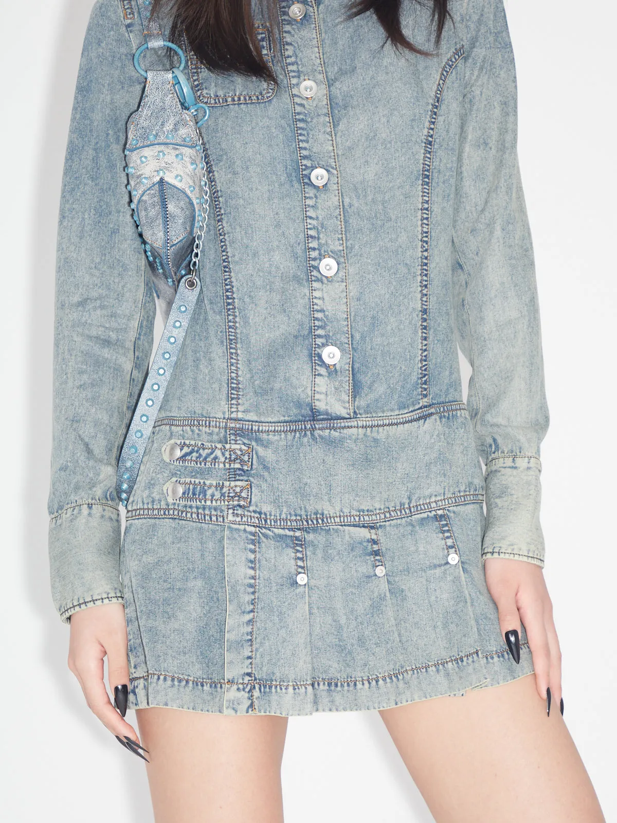 Issa Shirt Dress Washed Blue sold by KNWLS product image thumbnail 4