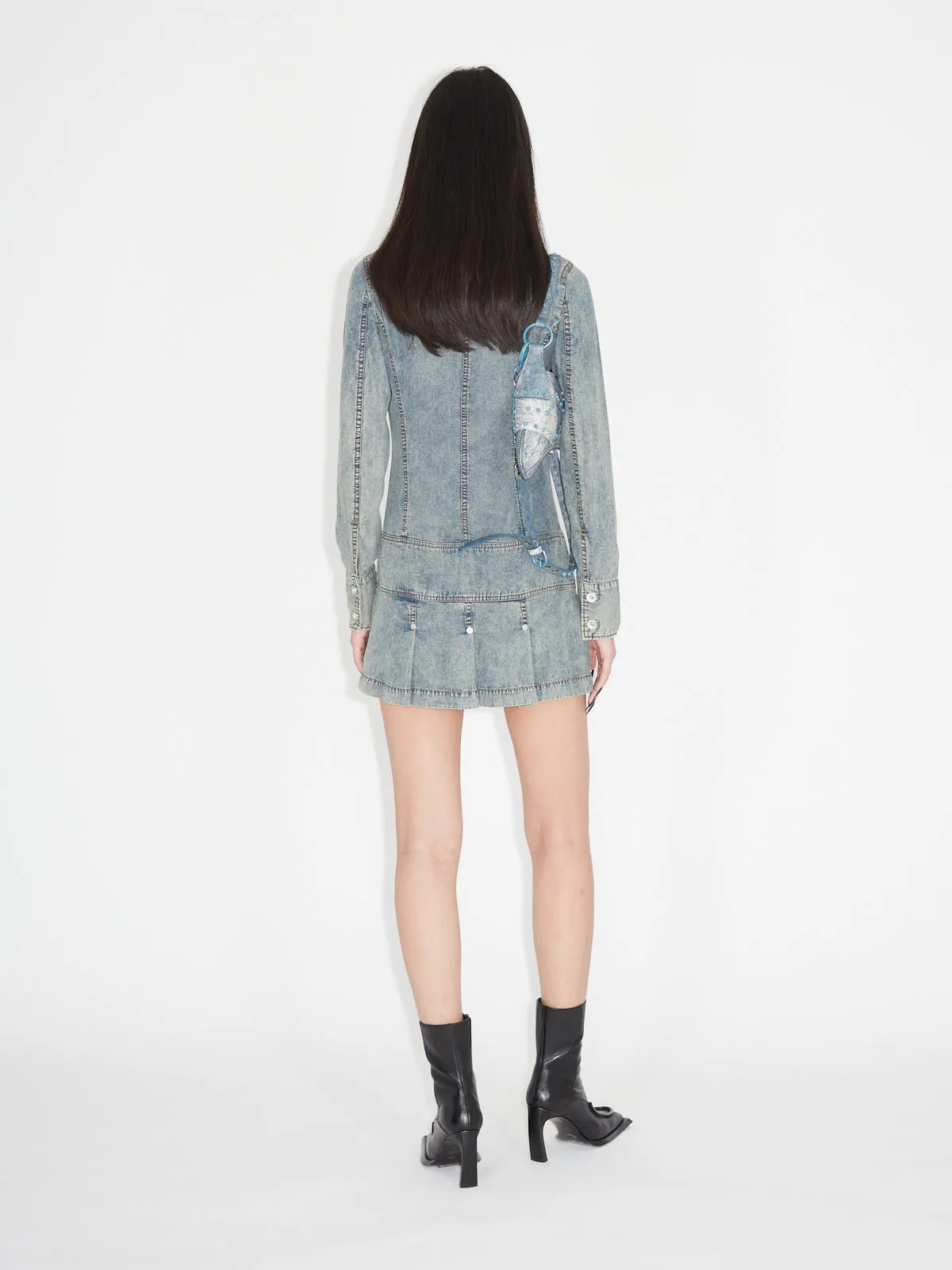 Issa Shirt Dress Washed Blue sold by KNWLS product image thumbnail 3