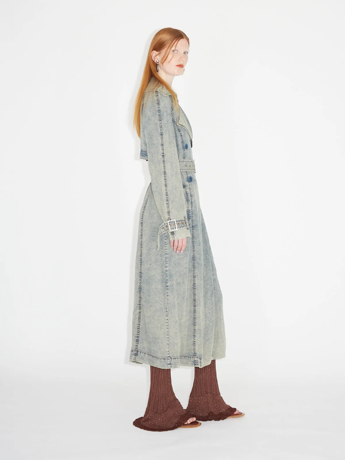 Issa Trench Coat Washed Blue sold by KNWLS product image thumbnail 2