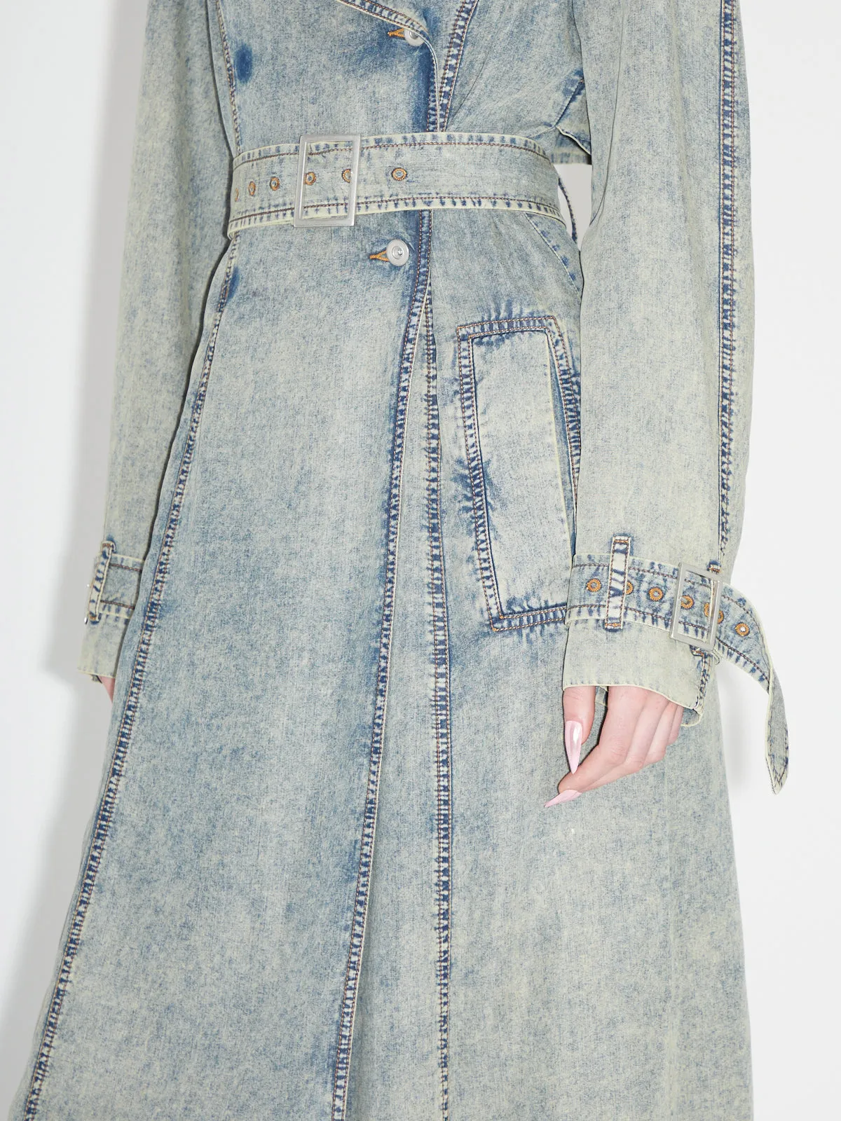 Issa Trench Coat Washed Blue sold by KNWLS product image thumbnail 5