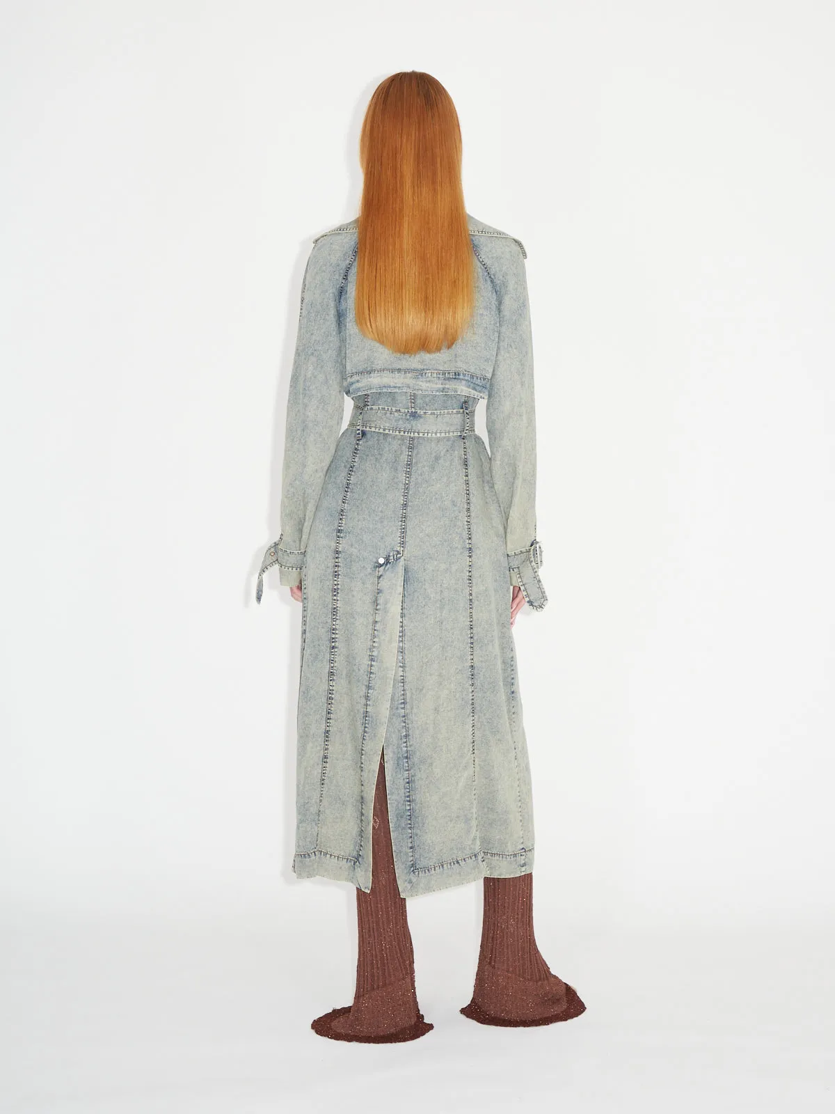 Issa Trench Coat Washed Blue sold by KNWLS product image thumbnail 3