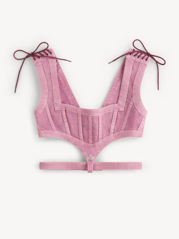 JPG x KNWLS Washed Bustier sold by KNWLS