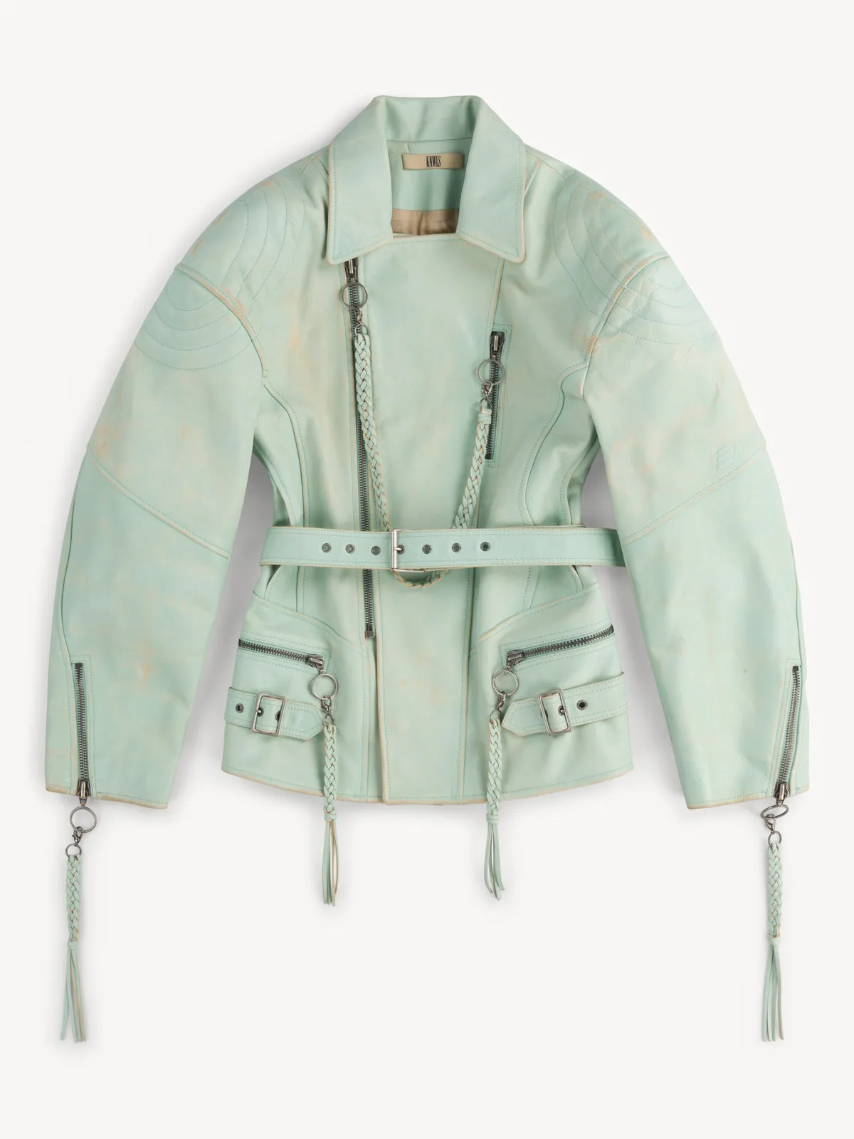 Nihil Coat Moto Teal sold by KNWLS