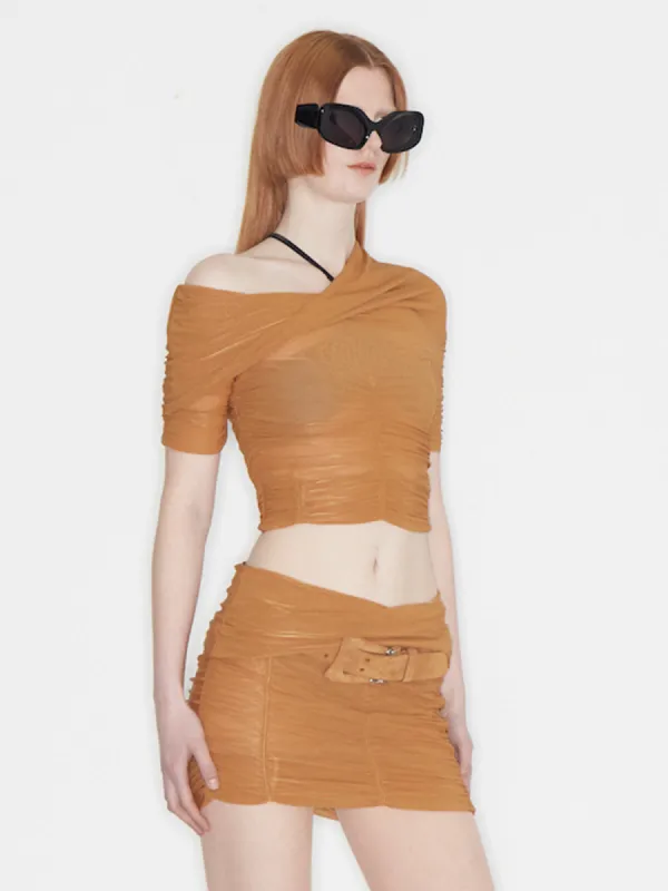 Ocilia Top Camel made by KNWLS