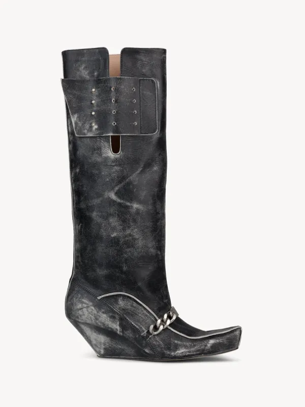 Precious Rider Boots Moto Black sold by KNWLS