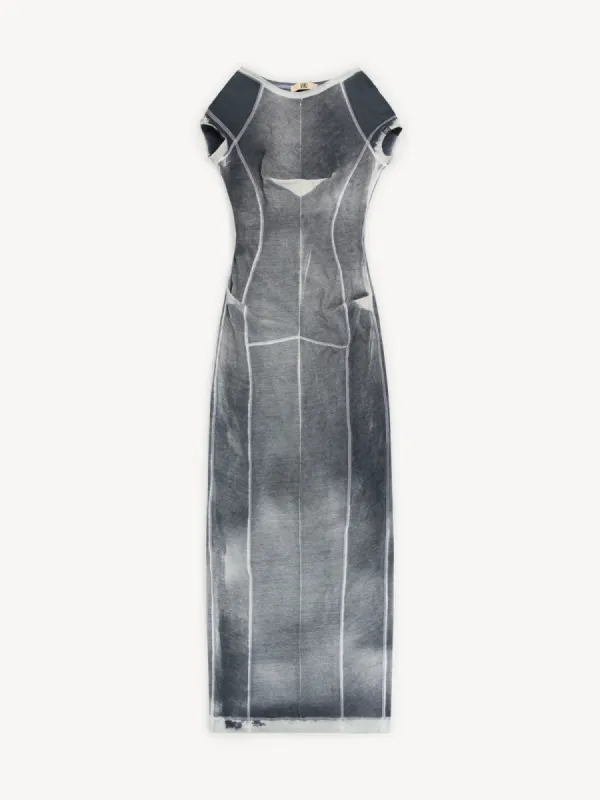 Raze Dress Washed Grey made by KNWLS
