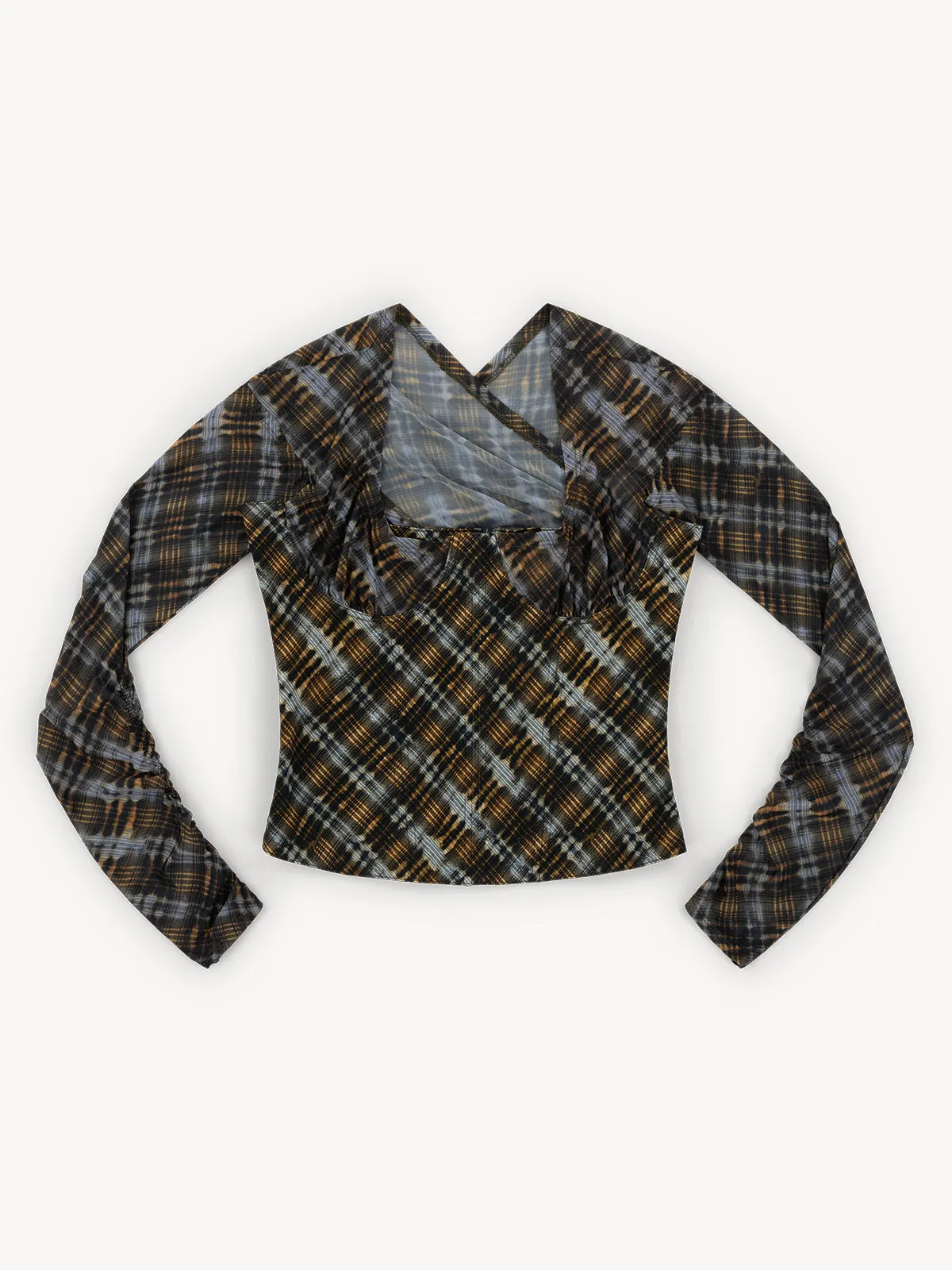 Scythe Bustier Bleach Plaid Blue sold by KNWLS product image thumbnail 4