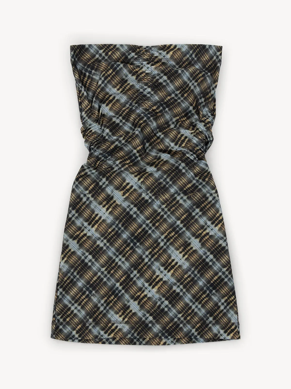 Skinn Dress Bleach Plaid Blue sold by KNWLS