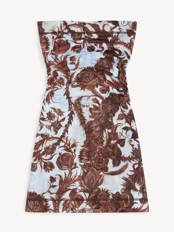 Skinn Dress Wildflower Emboss Blue made by KNWLS