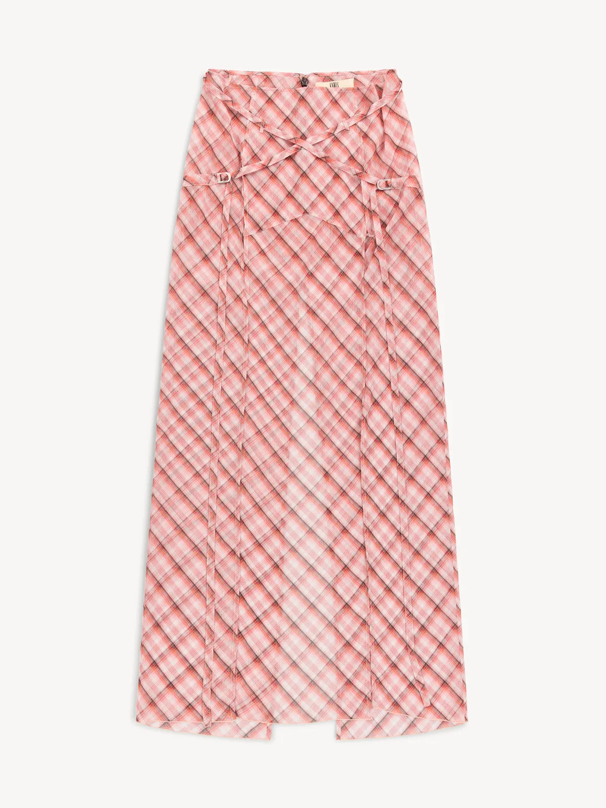 Thrall Skirt Moto Check Pink sold by KNWLS