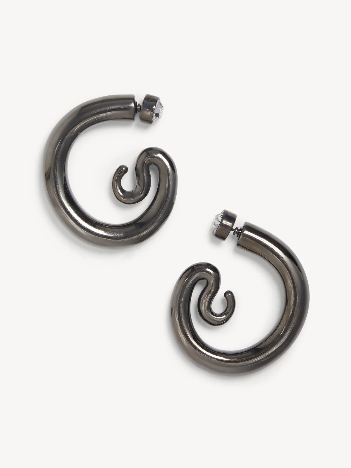 KNWLS x Panconesi Serpent Large Hoop Earrings Gunmetal sold by KNWLS product image thumbnail 2