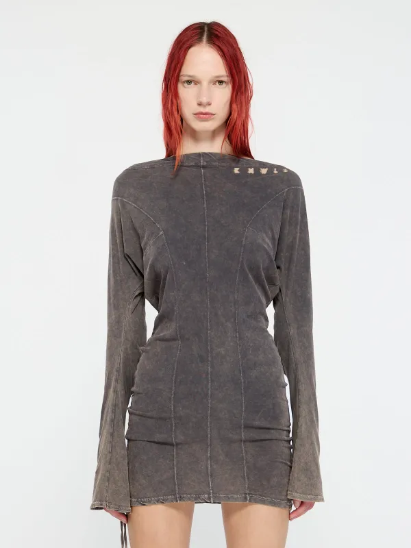 Ace Longsleeve Dress Ash made by KNWLS