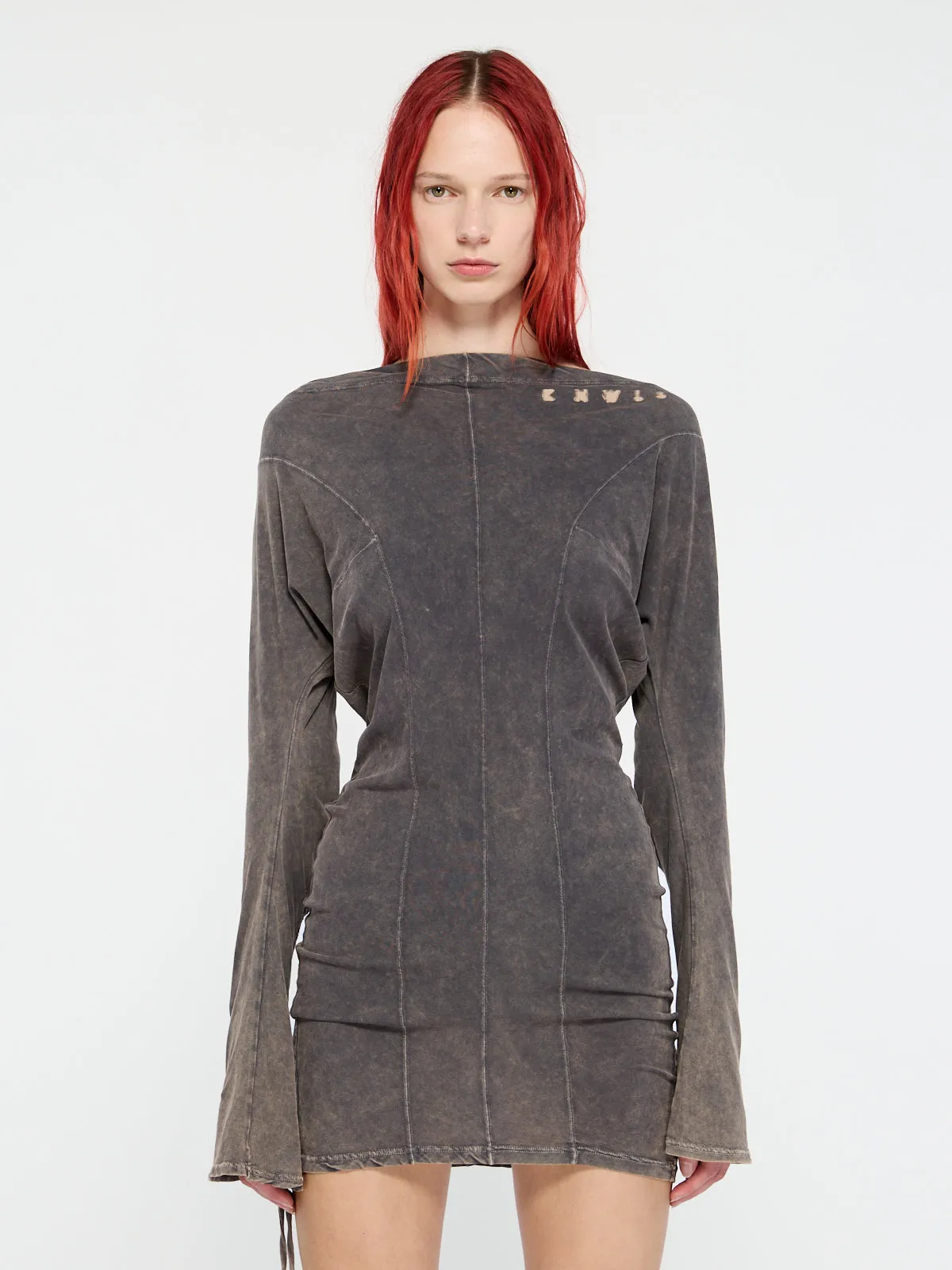 Ace Longsleeve Dress Ash sold by KNWLS