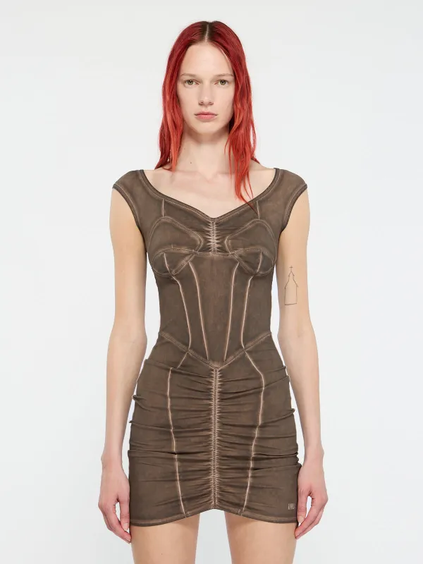 Ghost Dress Brown made by KNWLS