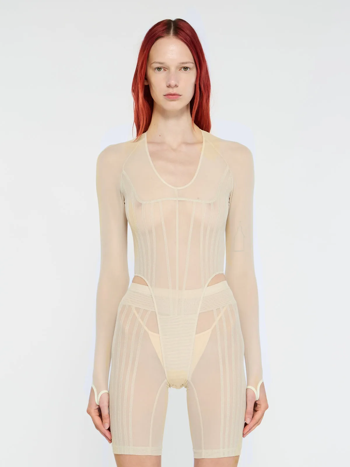 Haze Leotard Ecru sold by KNWLS