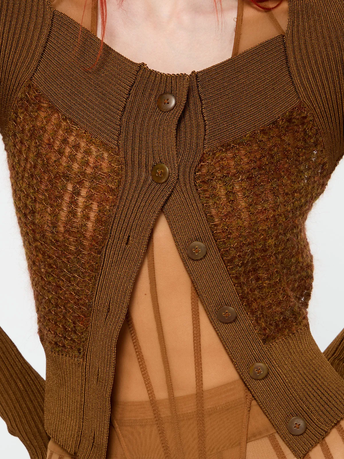 Lena Cardigan Rust sold by KNWLS product image thumbnail 4